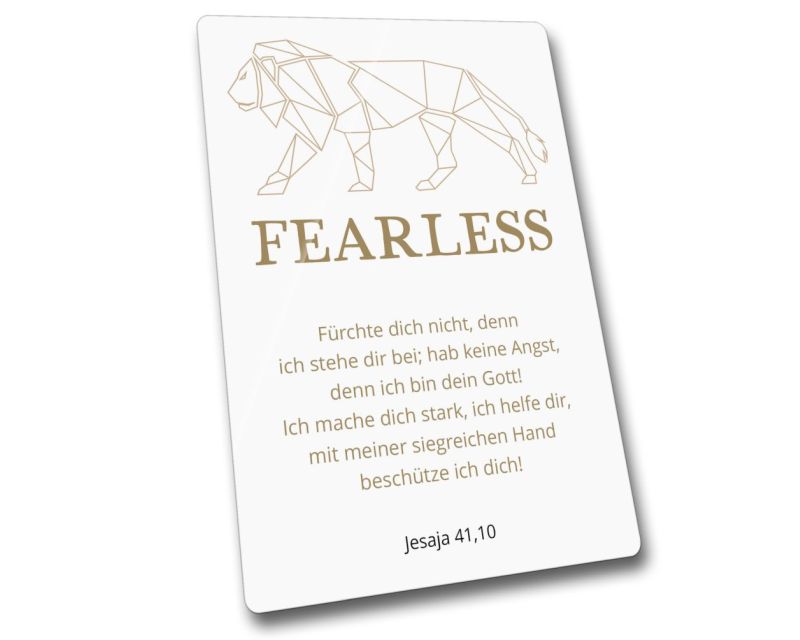 Christliches Metallschild Alu Bibelvers Deutsch „Fürchte dich nicht“ Wandbild Jesaja 41,10